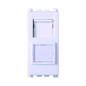 Connecteur réseau ETTROIT RJ45 CAT5E de prise de données couleur blanche, compatible avec Vimar Arke - VA2355B