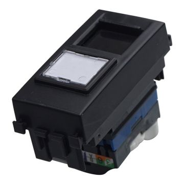 Module de prise de données ETTROIT RJ45 CAT6 connecteur réseau compatible avec Vimar Arke couleur noire, VA2356