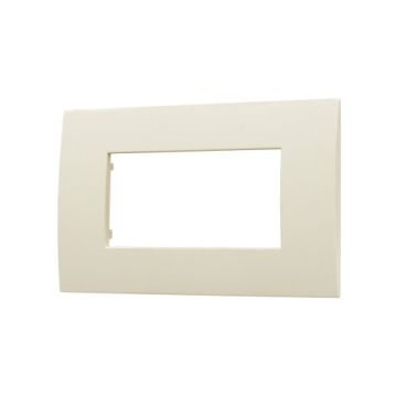 Plaque ETTROIT série Venus 4P plastique couleur sable compatible avec Vimar Arke VA83409