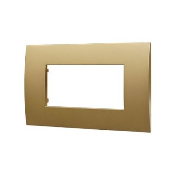 Assiette plastique ETTROIT 4p série Venus 4 places couleur or compatible avec Vimar Arke VA83411