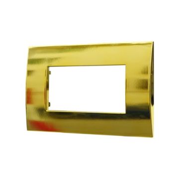 Plaque plastique ETTROIT 4P couleur or brillant compatible série Venus avec Vimar Arke VA83412