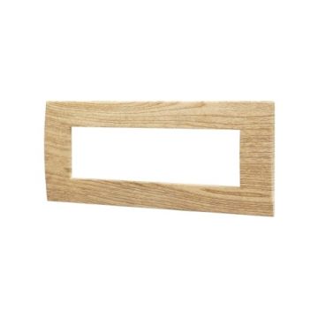 Plaque plastique ETTROIT VA83704, série Venus 7P, couleur bois clair, compatible avec Vimar Arke