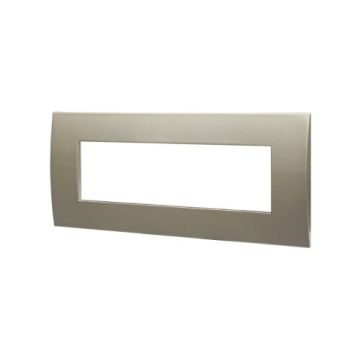 Plaque plastique ETTROIT 7P couleur titane série Venus compatible avec Vimar Arke - VA83708