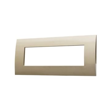 Plaque Ettroit VA83710 série Venus, 7 modules, plastique, bronze, compatible avec la série Vimar Arkè