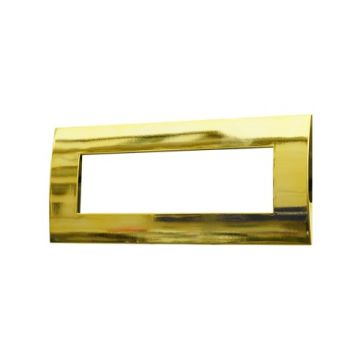 Plaque ETTROIT Venus 7P en plastique couleur or brillant compatible avec Vimar Arke - VA83712