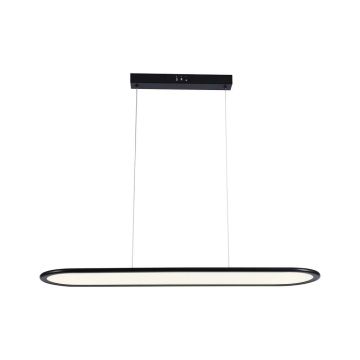 V-TAC VT-7821 LED lustre 24W ovale suspendu plafonnier 80*100cm design moderne couleur noire lumière 4000K - 10045