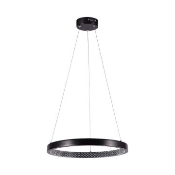 V-TAC VT-7823 lustre suspendu rond LED 19W forme circulaire anneau suspendu en métal d:40cm lumière 4000K noir - SKU 10051