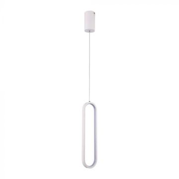 V-TAC VT-7829 Lustre suspendu LED ovale 13W au design moderne 10*70*153cm Couleur blanche 4000K - 10091