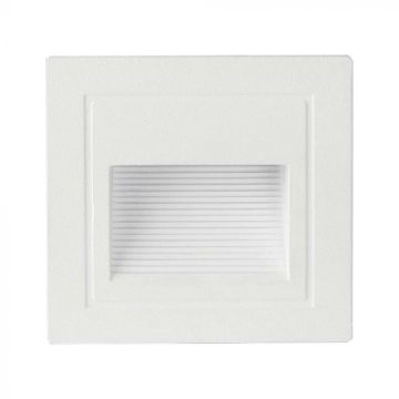 V-TAC 5W LED Éclairage d&#39;escalier carré encastré Blanc 3000K IP65