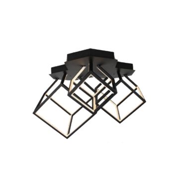 V-TAC VT-7921 Lustre de plafond LED 3 cubes couleur noire plafond 64x35,9x41CM 46W 3000k - 15342