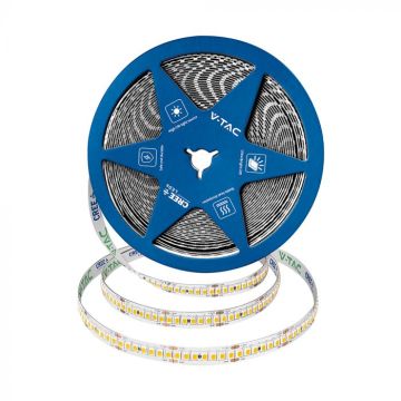 Bande LED V-TAC, puce CREE, 238 LED/m, 18 W/m, 5 m, 24 V, 4000 K, épaisseur 10 mm, IP20 – Réf. 2126006