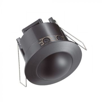 Capteur de mouvement infrarouge V-TAC 360°, couleur noire, montage encastré (Max 500W) IP20 - 23679