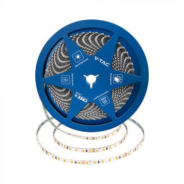 Bande LED V-TAC PRO, puce CREE, 120 LED/m, 8 W/m, 10 m, 24 V, double circuit imprimé, 4000 K, IRC &gt; 90 – Réf. 240816