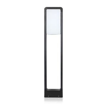 V-TAC VT-33 Borne de jardin LED 10W puce Samsung fixation au sol 80cm aluminium noir IP65 lumière 4000K - SKU 2120114