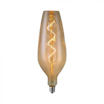 V-TAC VT-2272 Ampoule LED ornementale E27 4W B125 filament spiralé verre ambré fumé 2700K – sku 23171