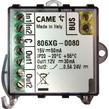 Module de bus CAME CXN 2 entrées et 2 sorties CAME 806XG-0080
