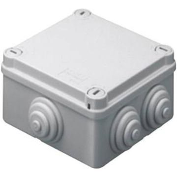 Boîte de jonction étanche GEWISS IP55 100x100x50 passe-câbles Gris GW44024