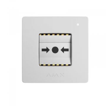 AJAX 87645.171.NC1 Bouton manuel sans fil programmable CallPoint Jeweller blanc pour alarmes et situations d&#39;urgence