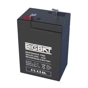 Rechargeable batteries au plomb VRLA 6V 4,5Ah Elan BigBat - sku 00604