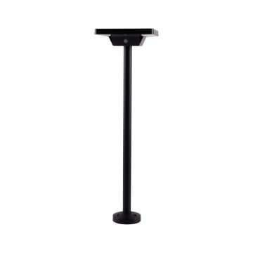 V-TAC VT-4102 Lampadaire/LED Spike Lampe de jardin solaire carrée avec capteur crépusculaire 2W corps noir CCT lumière 3in1 IP65 - 10304