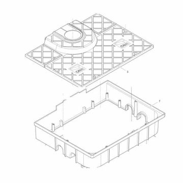 Cassa di fondazione con coperchio per CAME FROG-J / FROG-JC 119RIA068 Cassa di fondazione con coperchio per CAME FROG-J / FROG-JC 119RIA068