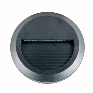 V-TAC VT-1142-W Applique murale LED 2W blanc chaud 3000K ronde noir IP65 - SKU 1317