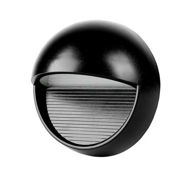 V-TAC VT-1182 applique murale LED 3W blanc neutre 4000K rond corps noir IP65 - SKU 1405