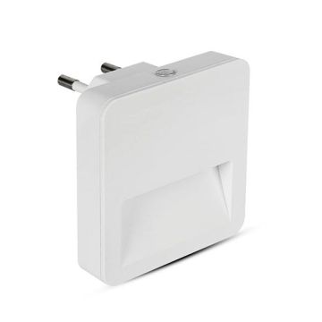 V-TAC PRO VT-86 Veilleuse Led 0,45W chip samsung blanc chaud 3000K forme carré blanche avec capteur Light - sku 20019 V-TAC PRO VT-86 Veilleuse Led 0,45W chip samsung blanc chaud 3000K forme carré blanche avec capteur Light - sku 20019