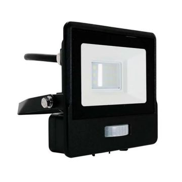 V-TAC VT-118S-1 projecteur LED 10W chip samsung smd avec sensor PIR blanc chaud 3000K slim noir IP65 - SKU 20280 V-TAC VT-118S-1 projecteur LED 10W chip samsung smd avec sensor PIR blanc chaud 3000K slim noir IP65 - SKU 20280