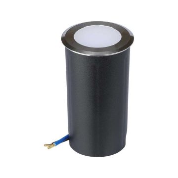 V-TAC VT-1151 Spot piétinable led souterrain 1W blanc froid 6400K rond aluminium argent IP67 - sku 211464