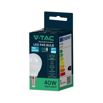 V-TAC VT-236 Ampoule Led 4.5W E14 drop chip Samsung P45 lumière blanche naturelle 4000K - SKU 21169 V-TAC VT-236 Ampoule Led 4.5W E14 drop chip Samsung P45 lumière blanche naturelle 4000K - SKU 21169