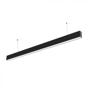 V-TAC PRO VT-7-40 Plafonnier LED suspendu linéaire puce Samsung SMD 40W 4000K aluminium noir connectable - sku 21374 V-TAC PRO VT-7-40 Plafonnier LED suspendu linéaire puce Samsung SMD 40W 4000K aluminium noir connectable - sku 21374