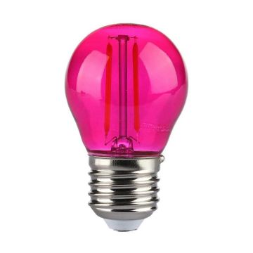 V-TAC VT-2132 Lampe ampoule led rose 2W E27 G45 filament verre coloré rose - SKU 217410 V-TAC VT-2132 Lampe ampoule led rose 2W E27 G45 filament verre coloré rose - SKU 217410