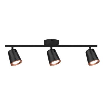 V-TAC VT-818 Lampe Led 15W triple spot mural noir lustre orientable blanc naturel 4000K - SKU 218259