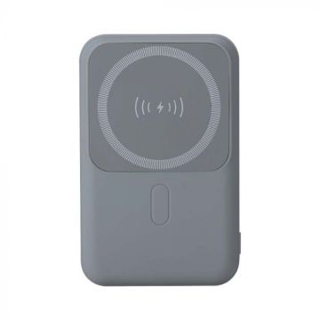 V-TAC power bank magsafe 10000Ah magnétique avec chargement sans fil 20W ultra-fin couleur gris - 23040 V-TAC power bank magsafe 10000Ah magnétique avec chargement sans fil 20W ultra-fin couleur gris - 23040