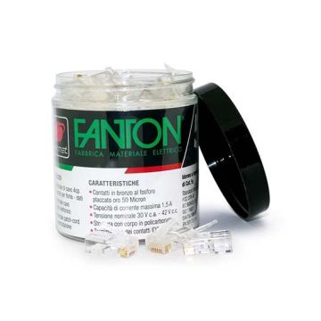 Kit 50pcs prise RJ45 UTP cat.5e + 10pcs gaine Fanton 23720B Kit 50pcs prise RJ45 UTP cat.5e + 10pcs gaine Fanton 23720B