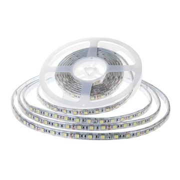 V-TAC VT-2835 ruban strip led 7.5W/mt 120led/mt 24V SMD2835 10Mt blanc naturel 4000K étanche IP65 - SKU 212626