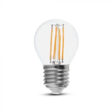 V-TAC VT-2366 Ampoule Led 6W E27 6400K lampe à incandescence 100lm/w goutte G45 verre clair sku 2844 V-TAC VT-2366 Ampoule Led 6W E27 6400K lampe à incandescence 100lm/w goutte G45 verre clair sku 2844