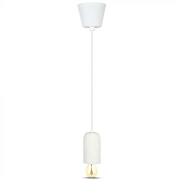 V-TAC VT-7668 Lumière Pendant 1MT E27 lampe béton Ф50mm IP20 blanc - sku 3746 V-TAC VT-7668 Lumière Pendant 1MT E27 lampe béton Ф50mm IP20 blanc - sku 3746