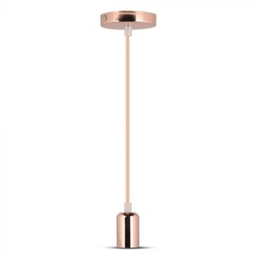 V-TAC VT-7448 Lustre Led E27 Support de lampe en aluminium chromé miroir or rose Vintage sku 3777