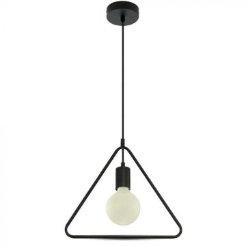 Geometric Pendant Light Triangle V-TAC 1MT E27 Ф320mm VT-7321 - SKU 3838 Mat Noir Geometric Pendant Light Triangle V-TAC 1MT E27 Ф320mm VT-7321 - SKU 3838 Mat Noir