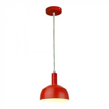 Pendentif V-TAC Plastique E14 V-TAC Avec glissière en aluminium Ø180mm VT-7100 - SKU 3924 ROUGE