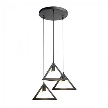 Lampe suspendue V-TAC Trio Geometric 3xE27 Mat Noir Ф250mm VT-7144 – SKU 3927 Lampe suspendue V-TAC Trio Geometric 3xE27 Mat Noir Ф250mm VT-7144 – SKU 3927