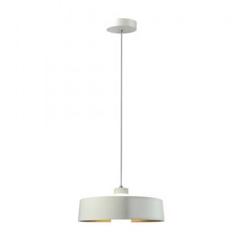 Lumière pendentif LED Acrylique Blanc chaud 3000K 120° 400LM V-TAC Blanc Lampshade Metal Ø340mm VT-7666 – SKU 3939