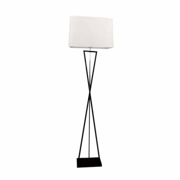 V-TAC VT-7912 Lampadaire design avec abat-jour ivoire avec auvent en métal noir et support E27 - sku 40401 V-TAC VT-7912 Lampadaire design avec abat-jour ivoire avec auvent en métal noir et support E27 - sku 40401