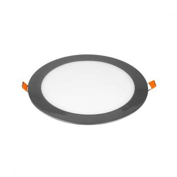 V-TAC VT-1807CH Panneau led 18W downlight rond chrome blanc chaud 3000K + Driver - SKU 6346 V-TAC VT-1807CH Panneau led 18W downlight rond chrome blanc chaud 3000K + Driver - SKU 6346