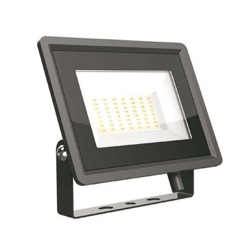 V-TAC VT-4954 Projecteur LED 50W SMD 86LM/W 110° blanc naturel 4000K slim aluminium noir IP65 - SKU 6750