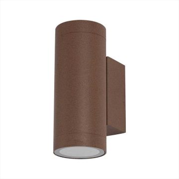 V-TAC VT-11015-C 2x GU10 support de lampe murale d'extérieur applique corten IP65 sku 6819 V-TAC VT-11015-C 2x GU10 support de lampe murale d'extérieur applique corten IP65 sku 6819