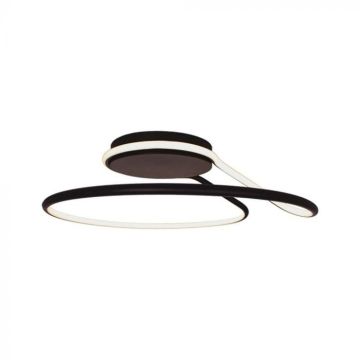 V-TAC VT-7784 Lustre de plafond LED rond noir avec cercle en aluminium 250mm 24W 4000K design moderne - sku 6996 V-TAC VT-7784 Lustre de plafond LED rond noir avec cercle en aluminium 250mm 24W 4000K design moderne - sku 6996