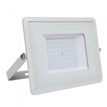 V-TAC PRO VT-56 Projecteur LED 50W slim blanc Chip Samsung smd Haute Lumens blanc neutre 4000K  - SKU 762